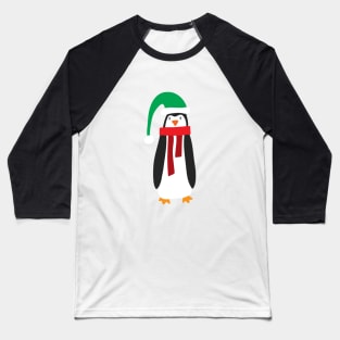 Cute Holiday Penguin Baseball T-Shirt